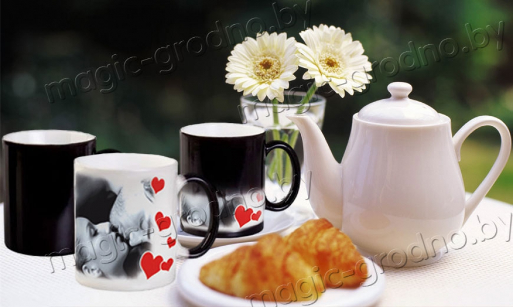 Заказать магические кружки-хамелеон с фото в Гродно