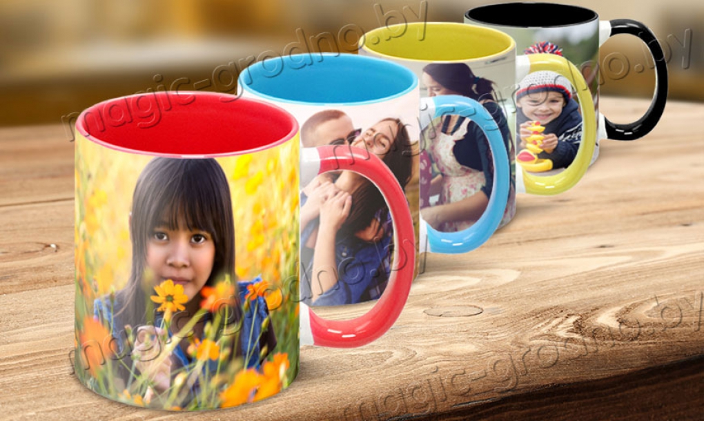 Печать фото, логотипов, надписей на кружках